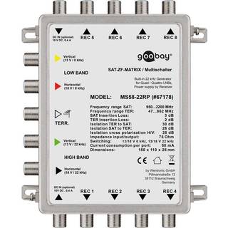 Satellit multiswitch 5 input / 8 output