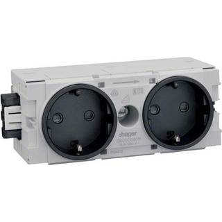 Hager Stikkontakt ecoline 2xschuko c-