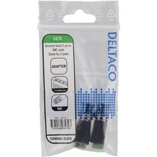 DELTACO 2-pin Screw terminal for BNC, 2-Pack