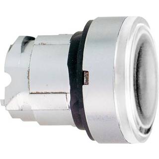 Schneider Electric Harmony lampetrykhoved i metal for led med fjeder-retur og plan trykflade i hvid farve