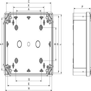 Schneider Electric Kasse abs 241X194X127 gråt låg