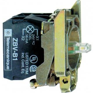 Schneider Electric Lampetrykkrop /LED hvid 24VAC/DC m/NO+NC