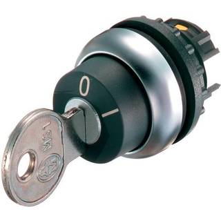 Eaton Nøgleomskifter, 2 still, sort, 22 mm