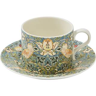 Spode Strawberry Thief tekop med underkop 28 cl Multi