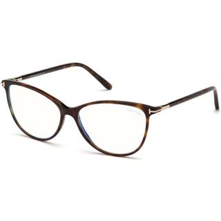 TOM FORD Kvinde FT5616-B 52 Optiske stel Acetat Havana Firkantet Normal Blåt anti -lys - til pc