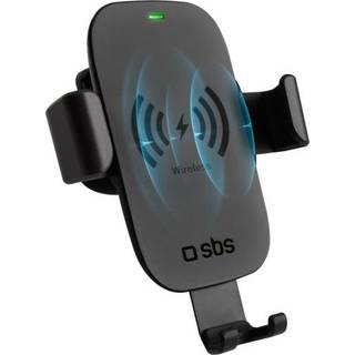 SBS Gravity Mobilholder til Bil m. Trådløs Opladning Qi 10W - Max Mobil: 55mm - 90mm - Sort
