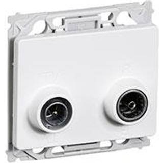 LK OPUS 66 antenneudtag TV og R slutdåse type TD301 1 modul, hvid