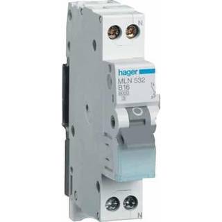 Automatsikring C10A 1P+N 6Ka 1M Hager