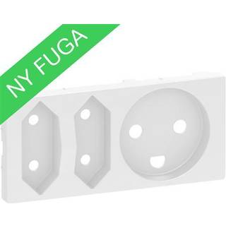 LK Fuga afdækning kombi kl1+kl2 2 modul hvid
