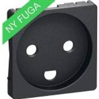 LK FUGA afdækning for stikkontakt 2-pol med jord med LED lampe 1½ modul, koksgrå