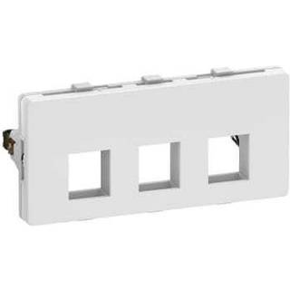 LK FUGA Dataudtag for 3x Keystone RJ45, 2 modul, hvid