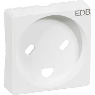 LK FUGA afdækning for EDB stikkontakt 2-pol med jord (gammel type med krave) 1 modul, hvid