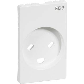 LK FUGA afdækning for EDB stikkontakt 2-pol med jord 1½ modul, hvid