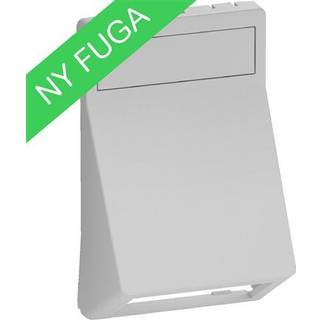 Fuga afdækning til 2xActassi RJ45 skrå 1½m lysegrå