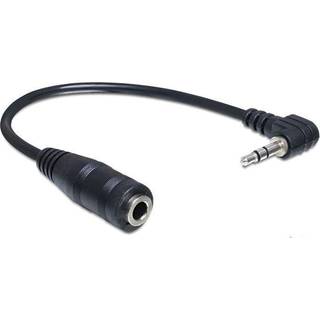 Vinklet Microjack 3 pin han til Minijack 3 pin hun adapterkabel