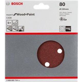 Bosch Slibebladad 150 Røk80/5stk - 2608605718 ✓ På lager - klar til levering og afhentning