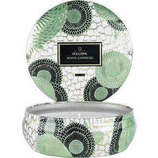 VOLUSPA Japonica Holiday White Cypress duftlys i tinboks 340 g - 340 g