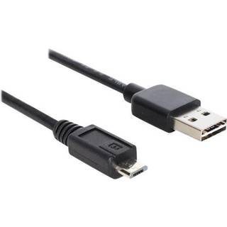 Delock Easy USB 2.0 kabel - USB-A / Micro-B - Sort - 1 m