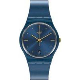 Swatch Gent Pearlyblue Quartz Blue Dial Blue Silicone Strap Unisex Watch GN417