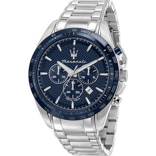 Maserati Traguardo Quartz Blue Chronograph Dial Steel Bracelet Men's Watch R8873612043
