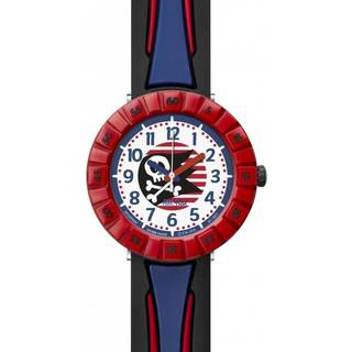 Flik Flak Strong Sailor Blue Plastic Case Black Plastic Strap Kids Watch FCSP053