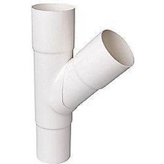 Plastmo grenrør, PVC, hvid, 45° - Ø75/Ø75 mm