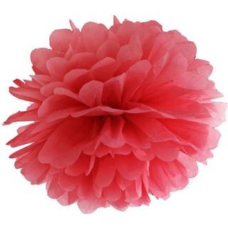 Pom Pom Rød Silkepapir 25 cm – Perfekt til festens farverige dekorationer