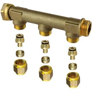 Uponor Aqua PLUS Fordelerrør 15 x 2,5 mm, G20 3-stick