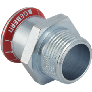 Geberit 1551021 Overgangs muffe UTV. gevind, galvaniseret 18 x 15 mm