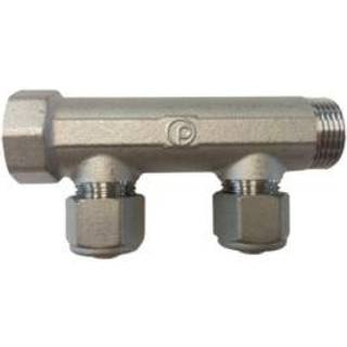 Pettinaroli fordelerrør messing tea 2 x 16 mm afgrening