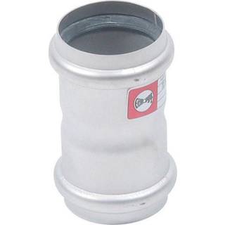 Blücher dobbeltmuffe 50 mm rustfri