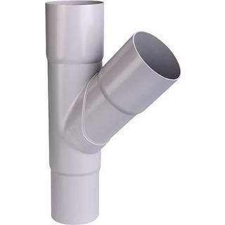 Plastmo grenrør, PVC, grå, 60° - Ø75/Ø75 mm