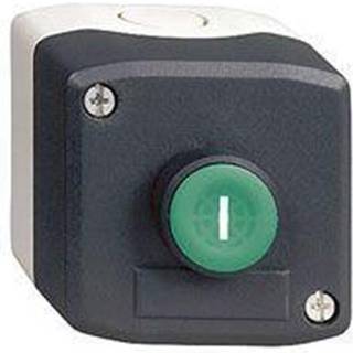 Schneider Electric Trykknapbox grå/sort med 1xno i