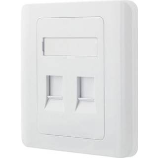 Deltaco Vr-227 Keystone Wall Outlet 2-port White