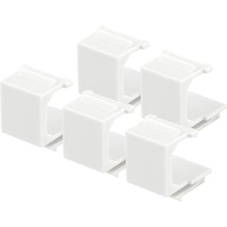 Deltaco VR-229 Blank Cover for Keystone ports (5-Pack) White
