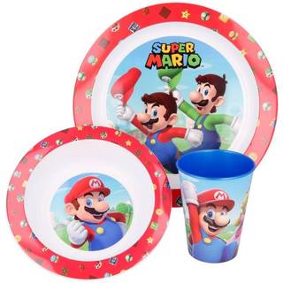 Stor Super Mario Mikrobølgeovn Spisesæt Gaveæske 3 Dele