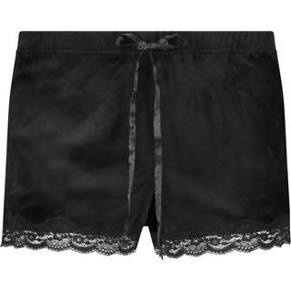 Hunkemöller Shorts velour Lace sort - XS