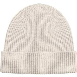 Merino Wool Beanie Ivory White (One Size)
