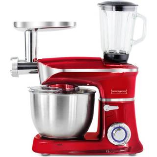 Planetary Mixer - 6 speed Settings - Stainless Steel Mixing Bowl 6.5 L- 1900W - Red - Royalty Line