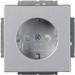 ABB schuko stikkontakt 1m 16a alu semi