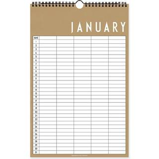 Design Letters Design Letters Månedskalender Beige