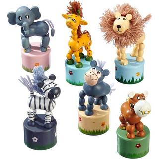 Small Foot - Wooden Print Figure Wild Animals Set