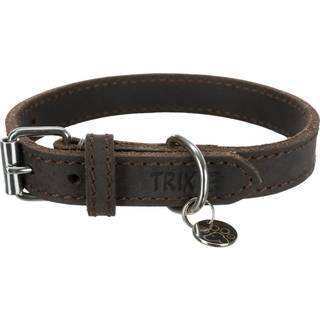 Trixie Rustic fat leather collar XS-S: 27-34 cm/18 mm dark brown