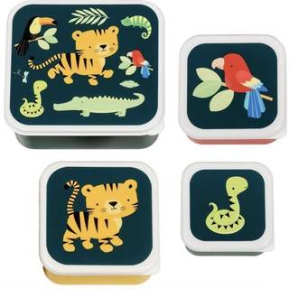 A Little Lovely Company Lunch & snack box sæt - jungle tiger