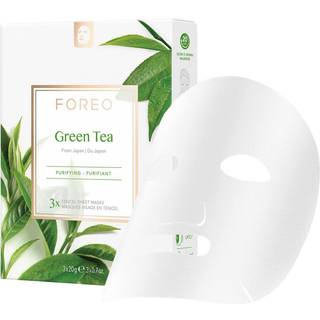 FOREO Farm to Face Sheet Mask Green Tea Lindrende sheetmaske til kombineret hud 3x20 g - 3x20 g