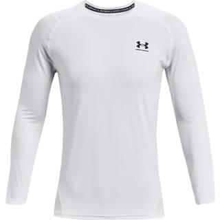 Langærmet T-shirt Under UA HG Armour Fitted LS-WHT 1361506-100 Størrelse XXL