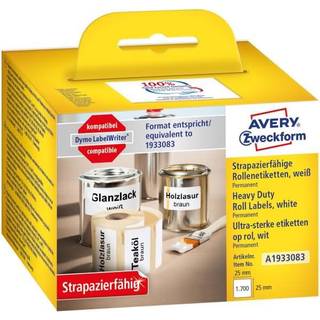 Avery A1933083 Holdbare polyester etiketter 25x25mm 2x850stk