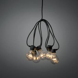 Konstsmide Slinga 10 LED-Sæt, sort/hvid ➞ På lager - klar til levering