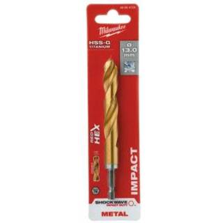 Spiralbor HSS-G TiN 1/4" 6kt skaft 13,0mm