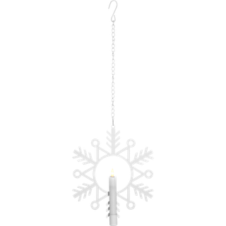 Star Trading - Indoor Decoration Flamme Snow - 29 cm - Hvid